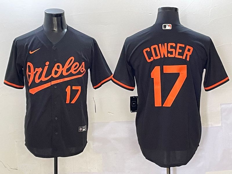 Men Baltimore Orioles #17 Cowser Black Game 2025 Nike MLB Jersey style 4